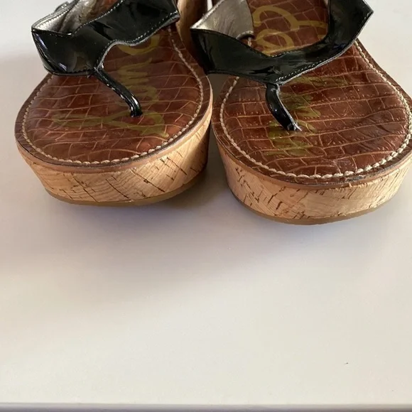 Sam Edelman Romy Wedge Platform Cork Flip Flops - Picture 5 of 6
